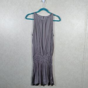 2/$10 04093 DO + BE mocha high neck elastic waist dress S NWT